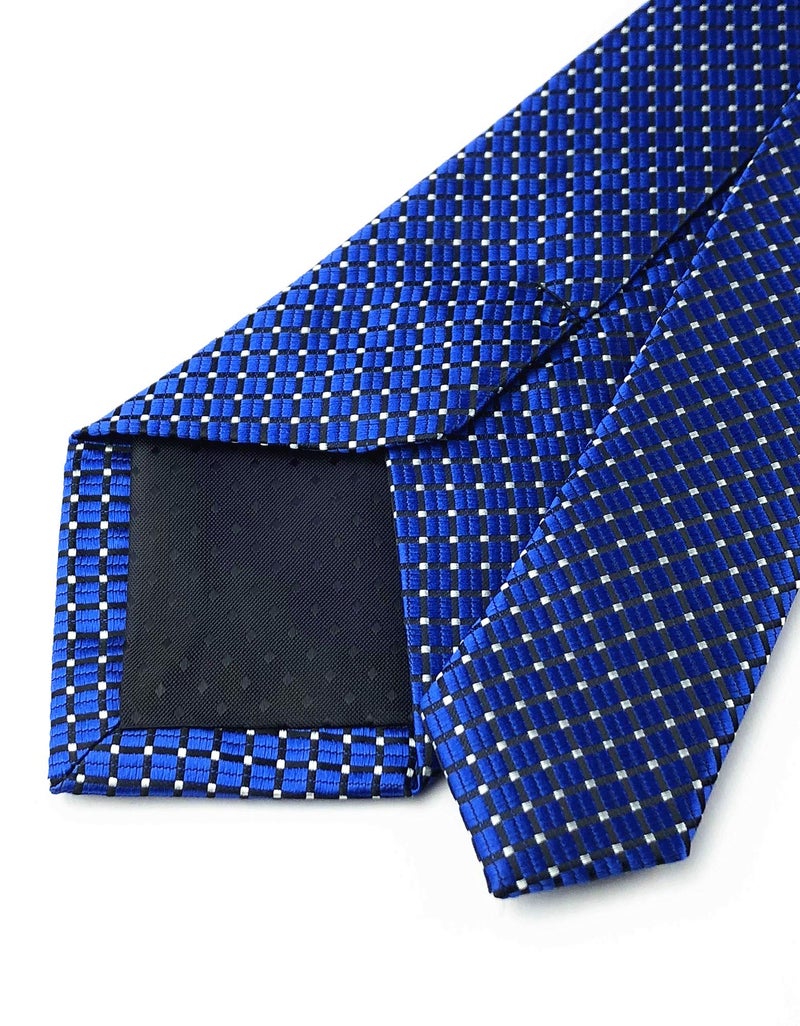 Elfeves Men Royal Blue Neckties Vintage Silk Cravat Woven Leisure Fashion Designer brand Ties - Image 4